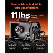 Bild in Galerie-Viewer laden, Amocart 5-in-1 MIG Welder 200Amp Pluse Mig Welding Machine Gas MIG/Flux Core MIG/Stick/Lift TIG/AU TIG with LCD Screen Display
