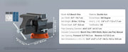Charger l'image dans la visionneuse de galerie, Amocart Bench Vise 4.5" 6" 6.5" Multipurpose, Swivel Base & Anvil Heavy Duty Cast Iron for Drilling, Conduit Cutting, Sanding