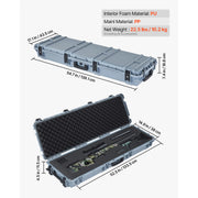 Bild in Galerie-Viewer laden, Amocart Hard Rifle Case Lockable Rifle Case with Pre-cut Foams Wheels IP67 Waterproof Pistol Storage Cases for Rifles Shotguns