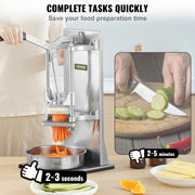 Load image into Gallery viewer, Amocart Commercial French Fry Cutter with 4 Replacement Blades Lemon Potato Cutter for French Fries with Extended Handle