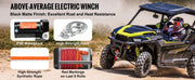 Bild in Galerie-Viewer laden, Amocart 3500lbs Electric Winch ATV/UTV Wired Car Winch with 39 ft Synthetic Rope Aluminum IP55 Waterproof for Towing Boat Truck