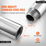 Bild in Galerie-Viewer laden, Amocart Professional Dancing Pole Spinning Static Dancing Pole Kit Portable Removable Pole 45mm Heavy-Duty Stainless Steel Pole