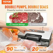 Charger l'image dans la visionneuse de galerie, Amocart 90Kpa 130W Vacuum Sealer Food Packaging Machine with Free 10pcs Vacuum bags for Household Kitchen Vacuum Food Sealing
