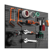 Bild in Galerie-Viewer laden, Amocart 24"x12" 2/3/4pcs Metal Pegboard Panels Steel Wall Tools Organizer Garage Storage Peg Panel for Workbench Office Craft