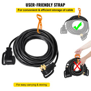 Bild in Galerie-Viewer laden, Amocart 25FT 36FT 50FT 50Amp RV Extension Cord N14-50 Plug Copper Wire Power Supply Cable for Trailer Motorhome Camper Use