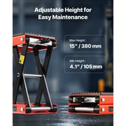 Bild in Galerie-Viewer laden, Amocart 1200lbs Motorcycle Lift Wide Deck Motorcycle Scissor Jack Heavy Duty Steel Bike Repair Center Stand for ATV, Dirt Bikes