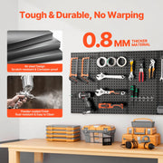 Bild in Galerie-Viewer laden, Amocart 24"x12" 2/3/4pcs Metal Pegboard Panels Steel Wall Tools Organizer Garage Storage Peg Panel for Workbench Office Craft