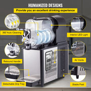 Load image into Gallery viewer, Amocart 3L Commercial Slushy Machine Single Tank Frozen Drink Machine Stainless Steel Margarita Smoothie Frozen Drink Maker
