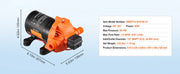 Load image into Gallery viewer, Amocart 12V Diaphragm Pump 1.8/3/3.5/5 GPM 3/4/5-Chamber 40-100 PSI Adjustable 1/2'' MNPT Port for RV Yacht Food Truck Camper