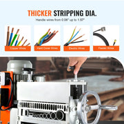 Charger l'image dans la visionneuse de galerie, Amocart Electric/Manual Wire Stripping Machine Cable Stripper Wire Peeler 370W 1.5-36mm 11 Channels for Scrap Copper Recycling