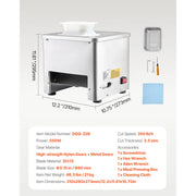 Charger l'image dans la visionneuse de galerie, Amocart 550W Meat Cutter Machine 350 lb/h Commercial Meat Cutting Machine Stainless Steel 3.5 mm Thickness for Home Restaurant