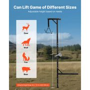 Charger l'image dans la visionneuse de galerie, Amocart 400/500/600Lbs Truck Hitch Game Hoist with & Adjustable Height Hunting Deer Hoist Winch for Skinning & Cleaning Game
