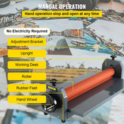 Bild in Galerie-Viewer laden, Amocart 39.3"x0.71" Manual Cold Roll Laminator Machine Document Plasticizer Fits for Poster Painting Photo Book Cover A3 A4