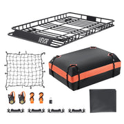 Charger l'image dans la visionneuse de galerie, Amocart Roof Rack Basket 64x39x4.1" Universal Rooftop Cargo Carrier Anti-Rust Alloy Steel Car Top Luggage Holder for SUV Truck