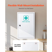 Charger l'image dans la visionneuse de galerie, Amocart 3-Shelf First Aid Cabinet 1000Pcs Wall Mounted OSHA&ANSI 2015 (Class A) Industrial Emergency Metal Med Box for Business