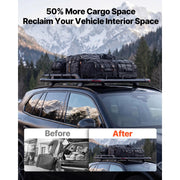 Bild in Galerie-Viewer laden, Amocart 64 x 39 x 4.53 in Roof Rack Cargo Basket with Extension 200 lbs Capacity Universal Fit for SUVs Trucks Vehicles Pickups