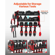 Bild in Galerie-Viewer laden, Amocart 3-Layer Power Tool Wall Mount Holder Pegboard Wall Storage Tool Set Drill Screwdriver Storage Rack for Workshop/Garage