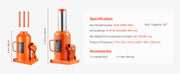 Load image into Gallery viewer, SucceBuy Hydraulic Bottle Jack 20/30/50 Ton Welded Bottle Jack with 3-Section Long Handle, for Car Pickup Truck RV, Auto Repair
