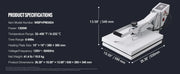 Charger l'image dans la visionneuse de galerie, Amocart Heat Press Machine 15"x15"/ 16"x20" /16"x24" Sublimation Printer Manual Clamshell Transfer on DIY T-shirt Pillow