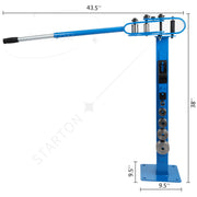 Bild in Galerie-Viewer laden, with 7 Dies Mutifunctional 44in Telescopic Rubber Handle Copper Steel Tube Bending Tool Amocart YP-38 Floor Mounted Bender