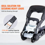 Bild in Galerie-Viewer laden, Amocart 4pcs Trailer Ratchet Tie Down Straps with Padded Handles Hook Brake Binding Belt for Moving Securing Cargo Motorcycle