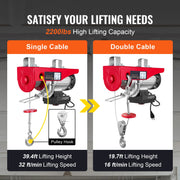 Charger l'image dans la visionneuse de galerie, Amocart 1320-2200 lbs Wireless Electric Hoist with 40ft Single Cable Lifting Height Steel Wire Winch for Garage Warehouse