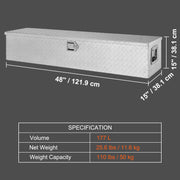 Charger l'image dans la visionneuse de galerie, Amocart Heavy Duty Aluminum Truck Bed Tool Box, Diamond Plate Tool Box with Side Handle and Lock Keys for Pickup, Truck Bed, RV