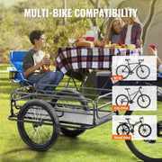 Bild in Galerie-Viewer laden, Amocart 275 lbs Bike Cargo Trailer Bicycle Wagon Cart Foldable Compact Storage with Universal Hitch 20" Wheels fits Most Bike