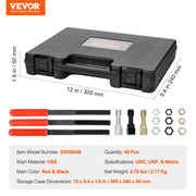 Load image into Gallery viewer, Amocart Thread Chaser Set UNC UNF Metric Thread Restorer Tool Rethreading Tool Kit Heat Treated Steel Mechanics DIY Enthusiast
