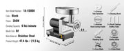 Load image into Gallery viewer, Heavy Duty Electric Meat Grinder SucceBuy Commercial Stainless Steel for Restaurant & Butcher Store