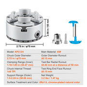 Charger l'image dans la visionneuse de galerie, Amocart Metal Lathe Chuck 4-Jaw 2.75" or 3.75" Diameter Turning Machine Accessories Self-centering Tool for Precision Machining