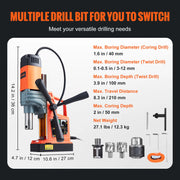 Charger l'image dans la visionneuse de galerie, Amocart 1300W/1400W Magnetic Drill Press 2" Electric Drilling Machine 1-Second Quick Release Power Drill