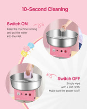 Load image into Gallery viewer, Amocart Electric Cotton Candy Machine 1000W Commercial Candy Floss Maker with Stainless Steel Bowl for Birthday Family Party