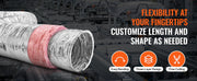 Load image into Gallery viewer, SucceBuy Dryer Vent Hose Insulated Flexible Duct Heavy-Duty Three Layer Protection for HVAC Heating Cooling Ventilation Exhaust