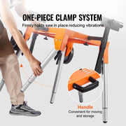 Bild in Galerie-Viewer laden, Amocart Miter Saw Stand with Tabletop and Wheels 330lbs Steel Collapsible Rolling Stand for Miter Saw Adjustable Height Length