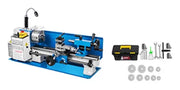 Charger l'image dans la visionneuse de galerie, Amocart Mini Metal Lathe Machine 7"x14" 550W 180x350mm Variable Speed + 3 Jaw Chuck for Metalworking Turning Drilling Threading