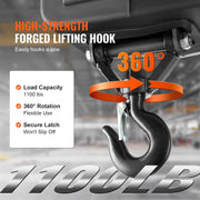 Bild in Galerie-Viewer laden, Amocart 1100lbs 3-in-1 Electric Hoist Winch Manual/Wired/Wireless 22.9ft Lifting Heigh Overload Protection Portable Power Crane
