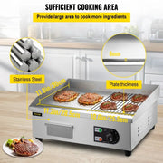 Load image into Gallery viewer, Amocart 14"-22" Electric Countertop Griddle Teppanyaki Grill 1600W/3200W Stainless Steel Flat Top Grills for Pancake Chicken