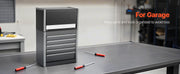 Charger l'image dans la visionneuse de galerie, Amocart 8.6in 3 Drawers Metal Tool Box Portable Tools Chest with Feet Pads & Ball Bearing Powder Coated Tool Storage for Garage