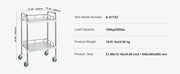Load image into Gallery viewer, Amocart Lab Trolley 3-Layer Rolling Cart Metal Mobile Trolley 220 lbs Weight Capacity for Lab Clinic Beauty and Salon