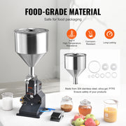 Bild in Galerie-Viewer laden, for Milk Water Beer Gloss Dispensing Equipment Amocart 5-50ml A02 Pneumatic Liquid Filling Machine w/ Pedal Paste Bottle Filler