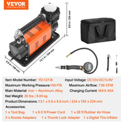 Bild in Galerie-Viewer laden, Amocart Tire Inflator Compressor 6-10 CFM Heavy Duty Air Compressor Dual-Cylinder 150PSI Air Pump with Adapters for Trucks Car