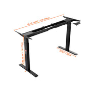 Load image into Gallery viewer, Amocart Standing Desk Frame Electric Stand Up Computer Desk Legs Ergonomic DIY Workstation Base for Home Office Black white