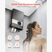 Load image into Gallery viewer, Amocart Tankless Electric Water Heater 27/36kW Instant Hot Water Heater Under Sink On Demand for Bathroom Child Security Lock