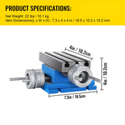 Charger l'image dans la visionneuse de galerie, Amocart Milling Working Table 7.3 X 4 Inch Worktable Compound Slide Table for All Drill Stands Bench Drilling Milling Machine