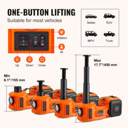 Charger l'image dans la visionneuse de galerie, Amocart 5T Electric Car Jack Hydraulic Car Jack with Built-in Inflatable Pump LED Light Car Jack for SUV MPV Truck Change Tire