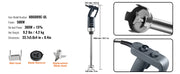Charger l'image dans la visionneuse de galerie, Amocart Commercial Immersion Blender 500 Watt Heavy Duty Hand Mixer Variable Speed Kitchen Stick Mixer with 304 Stainless Steel