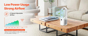 Bild in Galerie-Viewer laden, Amocart Desk Fan Bladeless 12.99 In Kids-Friendly Personal Portable Desk Fan 6-Speed USB Quiet Cooling Small Tower Fan for Home