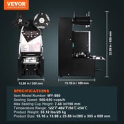 Bild in Galerie-Viewer laden, Amocart Fully Automatic Cup Sealing Machine 500-650 Cups/H Cup Sealer Machine fit 190mm Tall & 90/95mm Cup for Milk Boba Tea