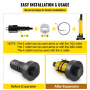 Charger l'image dans la visionneuse de galerie, Amocart 10Ton Hydraulic Exhaust Pipe Expander Kit 1-5/8 to 4-1/4Inch Manual Automotive Muffler Pipe Stretcher Expanding Tool